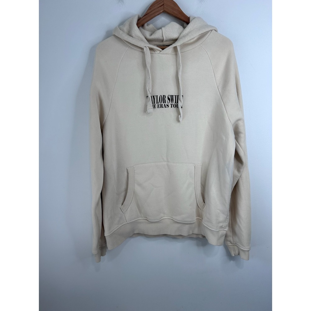 Taylor Swift The‎ Eras Tour Hoodie Beige Cream Graphic Concert Merch Sz Medium